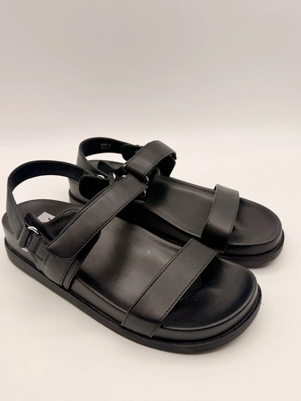 DV BY DOLCE VITA Argyle Black Platform Comfort Sandals Size 9